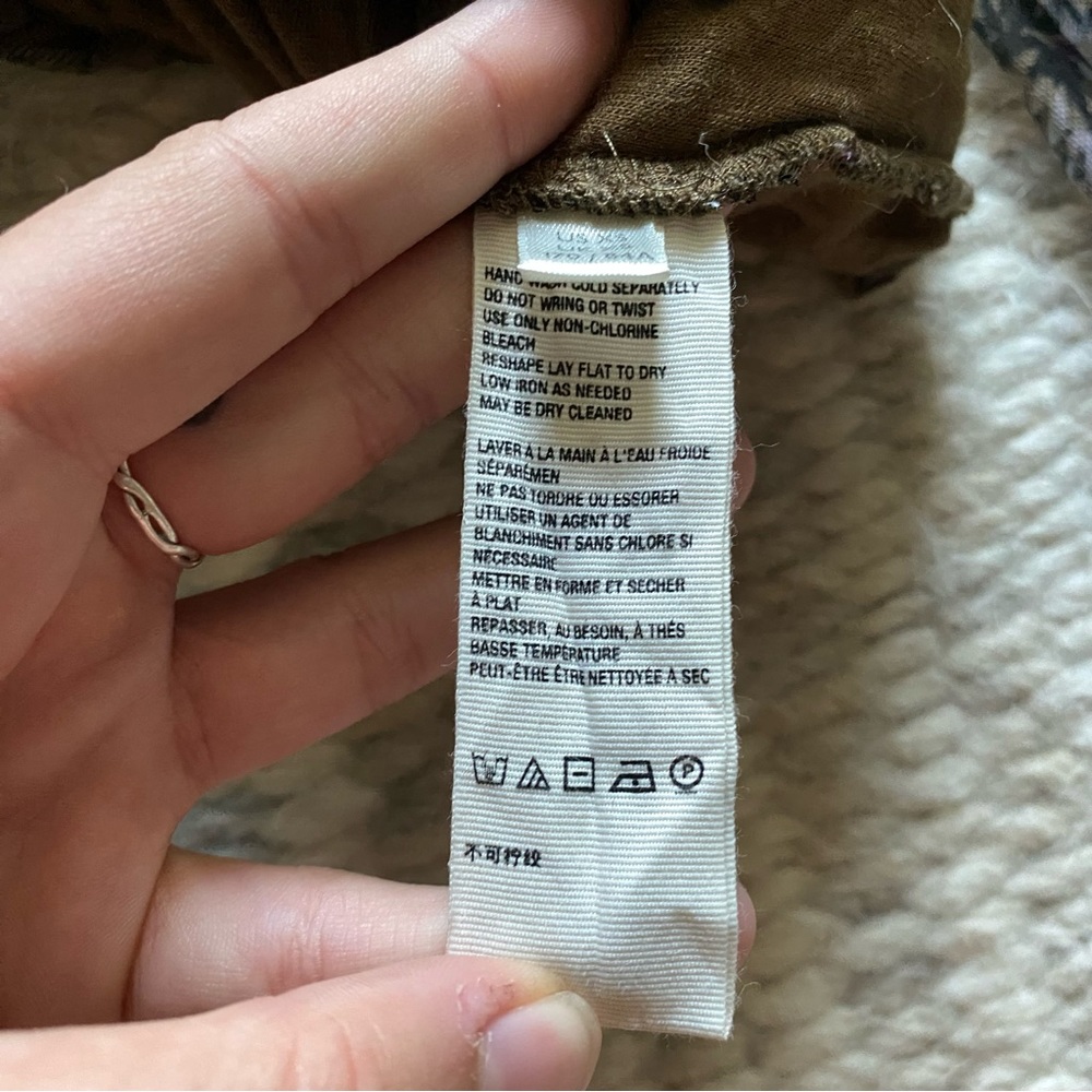 Free People Lilia Top In Olive Combo - Picture 4 of 5